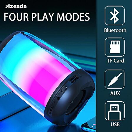 Torima PLUSE4 Mini Taşınabilir Rgb Ledli Bluetooth Hoparlör Beyaz