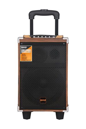 Torima B-Q8 Mikrofonlu Kumandalı Taşınabilir Tekerlekli Bluetooth Hoparlör Kahverengi