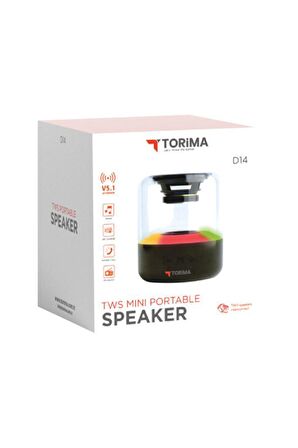 Torima D14 Taşınabilir Kablosuz Bluetooth Hoparlör Siyah