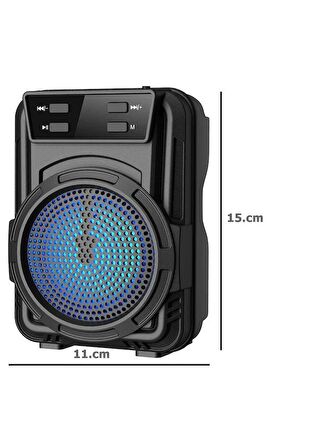 GTS-1346 Rgb Ledli Bluetooth Hoparlör Usb-Tf-Fm Radyo