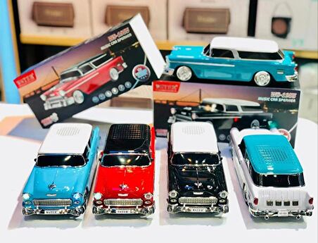 Torima WS-1955 Klasik Araba Usb-Tf-Fm Radyo Bluetooth Hoparlör Mavi