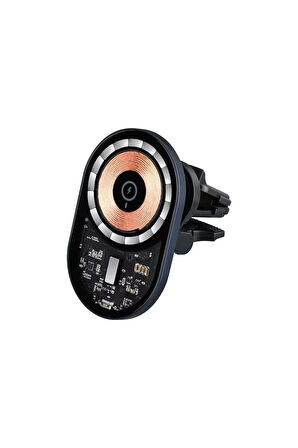 W13 Kablosuz Araç İçi Telefon Tutucu Ve Telefon Şarj Cihazı Siyah