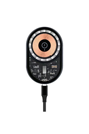 W13 Kablosuz Araç İçi Telefon Tutucu Ve Telefon Şarj Cihazı Siyah