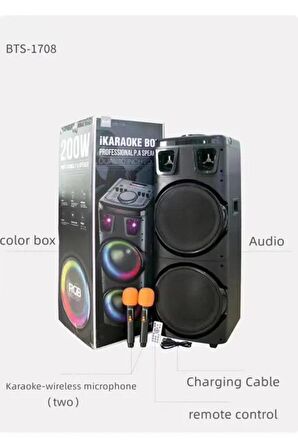 Torima 1708 Taşınabilir Rgb Ledli Bluetooth Hoparlör Usb-Tf Siyah
