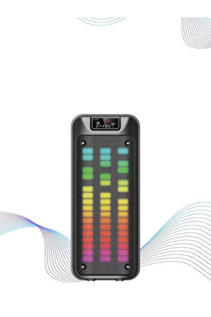 1852 Taşınabilir Rgb Ledli Bluetooth Hoparlör Usb-tf Siyah