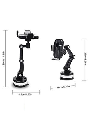 28 Siyah 360° Dönen Araç Içi Ve Masa Üstü Telefon Tutucusu