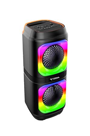 Torima D19 Siyah Wireless TWS RGB Renkli Bluetooth Hoparlör