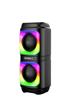 Torima D19 Siyah Wireless TWS RGB Renkli Bluetooth Hoparlör