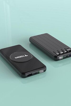 Torima TRM-1014 Siyah 10.000mAh Wirelles Dijital Göstergeli Hızlı Şarjlı Powerbank