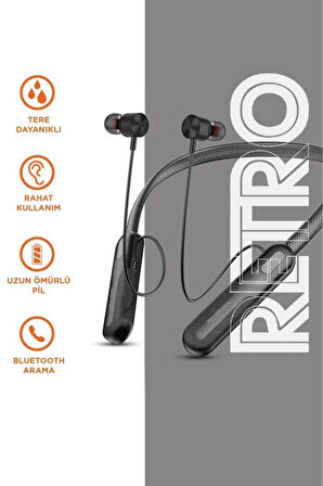 200 Saat Uzun Kullanım Süresi Sporcu Bluetooth Kulaklık Boyun Bantlı Ense Tipi Mıknatslı Uç Kablosuz 5.3