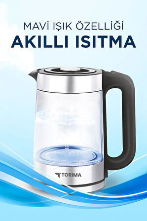 Torima TY-083-18X29A Cam Ledli Kettle 1500W 1.8L Su Isıtıcı