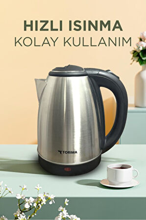 Torima TY-S888-066 Paslanmaz Çelik Kettle 1500W 1.8L Su Isıtıcı