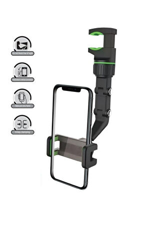 034 Siyah 360 Derece Dönebilen Güçlü Telefon Tutucu