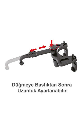 034 Siyah 360 Derece Dönebilen Güçlü Telefon Tutucu