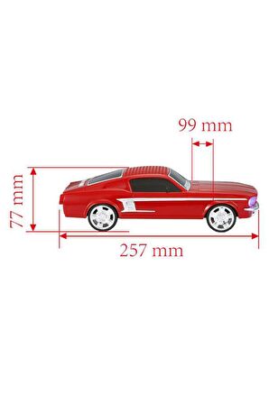 Torima WS-1967 Kırmızı Araba Tasarım USB/AUX/FM Radyo ve LED Işık ile Bluetooth Hoparlör