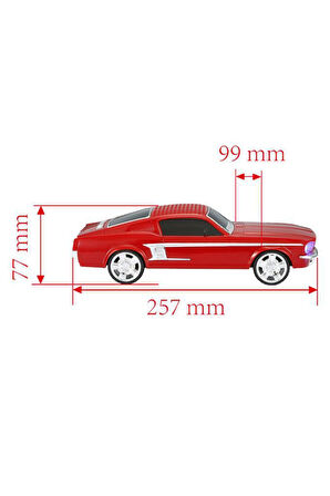 Torima WS-1967 Lacivert Araba Tasarım USB/AUX/FM Radyo ve LED Işık ile Bluetooth Hoparlör
