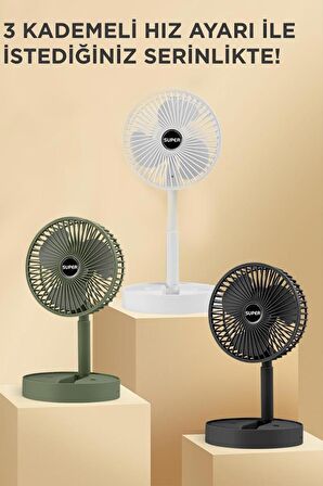 Torima F-06 Siyah Mini Fan Vantilatör Masa Fan