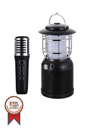 Torima SD08 Siyah Mikrofonlu Bluetooth Hoparlör Nostalji Fener Speaker