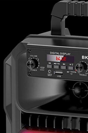 Torima D25 Siyah RGB Işıklı Mikrofonlu Kumandalı USB/TF/FM/MIC/BT Bluetooth Hoparlör