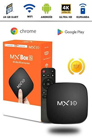 TORİMA MX10 4K Android TV Box Medya Oynatıcı Android 7.1 Tv Box Tv Stick Medya Oynatıcı Smart Tv Wifi