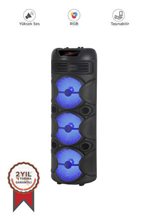 Torima D31 Led Işıklı Mikrofonlu Kumandalı Bluetooth Hoparlör 