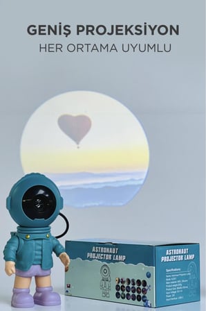 Astronot Projektör Star Gökyüzü Kumandalı Aydınlatma Gece Lambası LW37 
