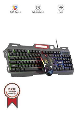 Torima TMK-06 Gaming Rgb Işıklı Kablolu Q Klavye ve Mouse Seti Siyah