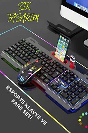 Torima TMK-06 Gaming Rgb Işıklı Kablolu Q Klavye ve Mouse Seti Siyah