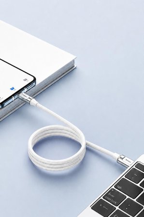Şarj Kablosu Type-C to Lightning 3.0A Data Kablo U15 Beyaz