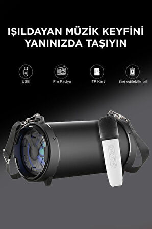 Torima KTS-1815 Karaoke Mikrofonlu Bluetooth Hoparlör Siyah 