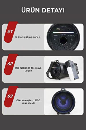 Torima KTS-1815 Karaoke Mikrofonlu Bluetooth Hoparlör Siyah 