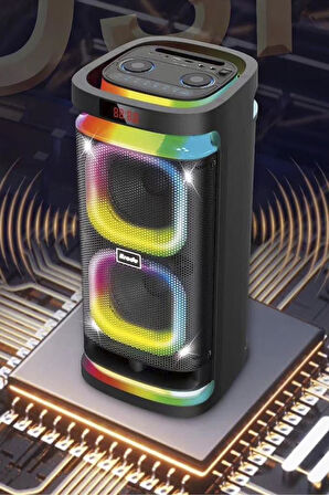 Torima BTS-1989 Rgb Işıklı Karaoke Mikrofonlu Kumandalı Bluetooth Hoparlör