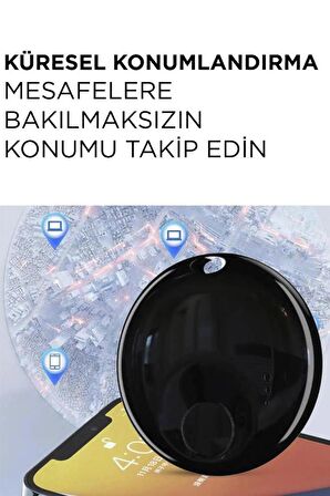 Torima Siyah  N Tag Takip Cihazı Apple My Find Uyumlu 