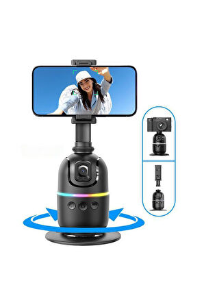 Torima P03 Yüz Takip 360° Gimbal Öz Çekim Telefon Sabitleyici Tutucu Video Akıllı Tripod