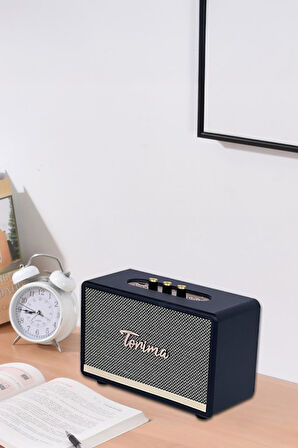 Torima D35 Siyah Nostalji Kablosuz Bluetooth Hoparlör