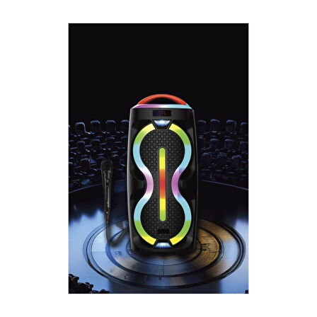 Rgb Işıklı Mikrofonlu Kumandalı Tws Bluetooth Hoparlör Speaker