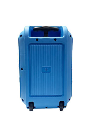 Torima KTS-2111 Mavi RGB Ledli Mikrofonlu Tekerlekli Bluetooth Hoparlör Speaker