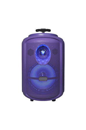 Torima KTS-2111 Mor RGB Ledli Mikrofonlu Tekerlekli Bluetooth Hoparlör Speaker
