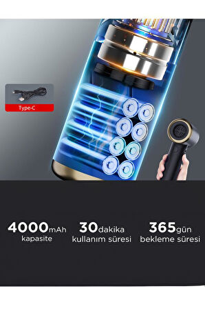 Torima LT-132 Mini Çok Fonksiyonlu Şarjlı Araç Süpürgesi El Süpürgesi