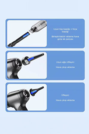 Torima LT-107C Mini Çok Fonksiyonlu Üflemeli Şarjlı Araç Süpürgesi El Süpürgesi