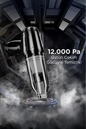 LT-107C Mini Çok Fonksiyonlu Üflemeli Şarjlı Araç Süpürgesi El Süpürgesi