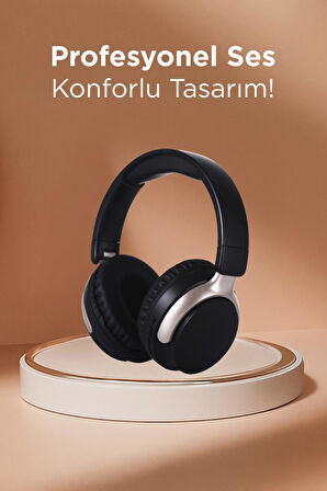 Torima HD-30 Siyah Kulak Üstü Kablosuz 5.3 ANC Bluetooth Kulaklık