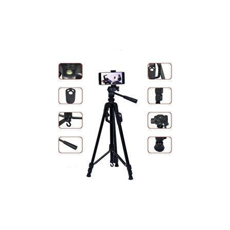 8830 Profesyonel 1.2 m Su Terazili Kumandalı Tripod