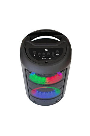 Torima KTS-1296 Siyah Telefon Tutacaklı RGB Ledli Taşınabilir Bluetooth Hoparlör Parti Speaker