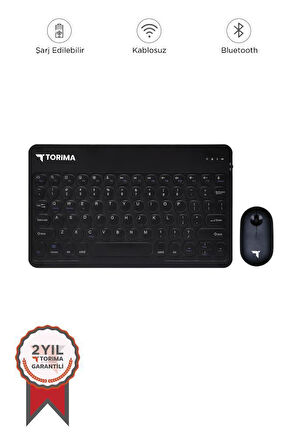 Torima TMK-08 Siyah Kablosuz Bluetooth Klavye Mouse Seti