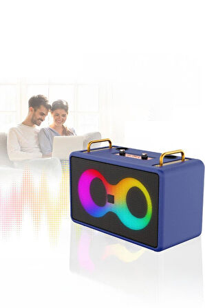 Torima M4403 Mavi Taşınabilir Karaoke Mikrofonlu Bluetooth Hoparlör