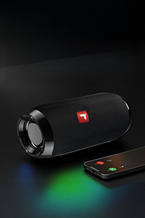 Torima D47 Siyah  Bluetooth Hoparlör Kablosuz Taşınabilir Ses Bombası TWS, USB, TF Kart, 1200 mah