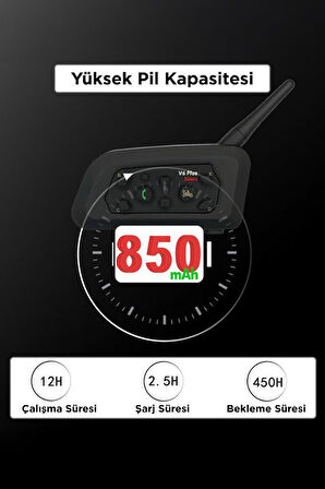 Torima Ejeas V6PRO+ Double 2li Helmet İnterkom Motosiklet İntercomu Kask Kulaklığı