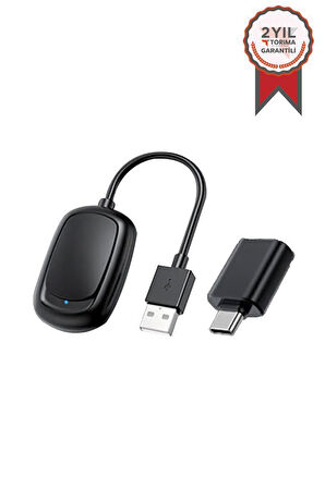 TORİMA X8 Mini Kablosuz Carplay Usb ve Type-c Uyumlu Araç Multimedya Dönüştürücü Adaptörü