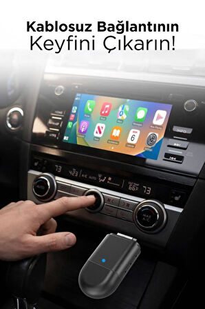 TORİMA TAB06 Mini 2in1 Kablosuz Carplay Usb ve Type-c Uyumlu Araç Multimedya Dönüştürücü Adaptörü
